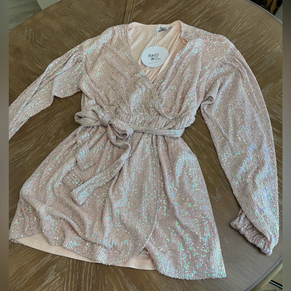 Princess Polly Sparkling Pink Mini Dress